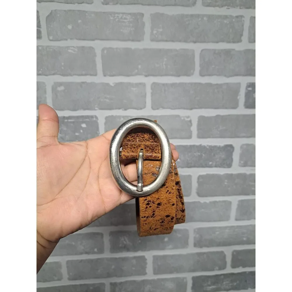 Buckle Italian Leather Studded Western Rodeo Silver Buckle Size‎ Large